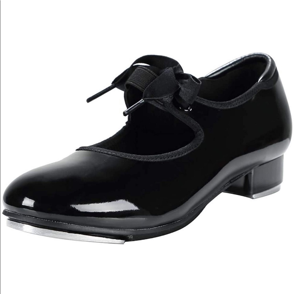 PU Leather/Patent Ribbon Tie Tap Shoe Dance Shoes